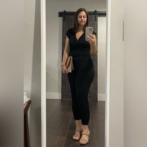 Super Soft Black Jogger Jumpsuit